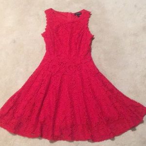 Jodi Kristopher Red Lace Dress